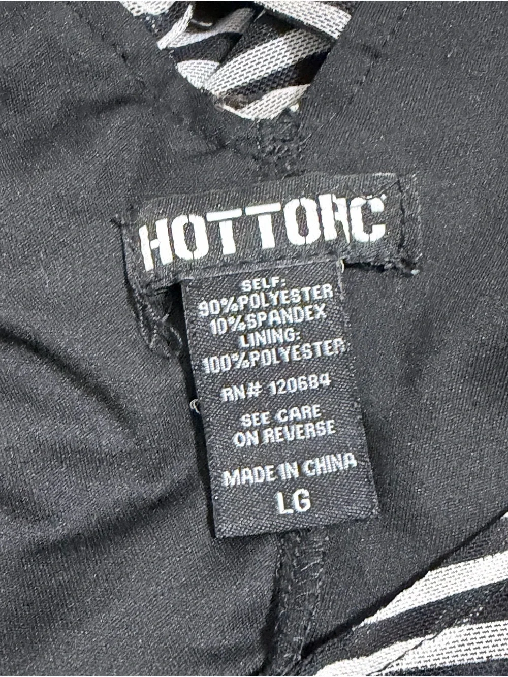 Hot Topic Tank Dress with Back Tie Detail in Black & White Juniors Large *Flawed
